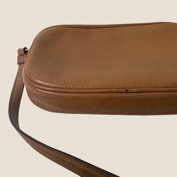 Coach F30259 Mini Brown Pebbled Leather Crossbody Double Pocket Purse With Adjus - Picture 4 of 12